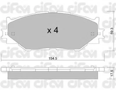 Комплект тормозных колодок, дисковый тормоз CIFAM купить