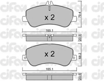 Комплект тормозных колодок, дисковый тормоз CIFAM купить