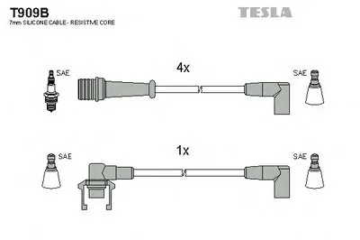 Комплект проводов зажигания TESLA купить
