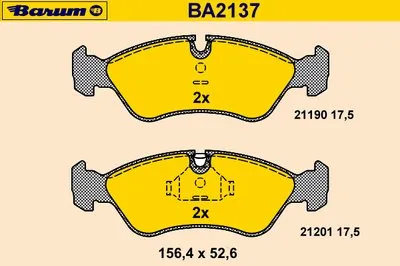 Комплект тормозных колодок, дисковый тормоз BARUM купить