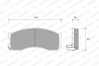 Комплект тормозных колодок, дисковый тормоз WEEN купить