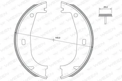 Комплект тормозных колодок, стояночная тормозная система WEEN купить