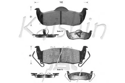 Комплект тормозных колодок, дисковый тормоз KAISHIN купить