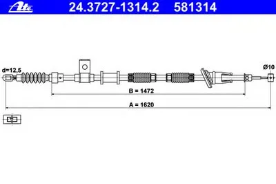 Трос, стояночная тормозная система ATE купить