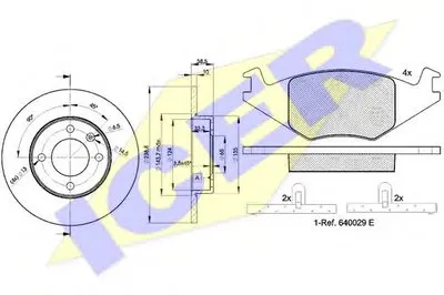 Комплект тормозов, дисковый тормозной механизм ICER купить