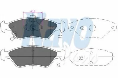 Комплект тормозных колодок, дисковый тормоз KAVO PARTS купить