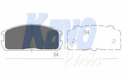 Комплект тормозных колодок, дисковый тормоз KAVO PARTS купить