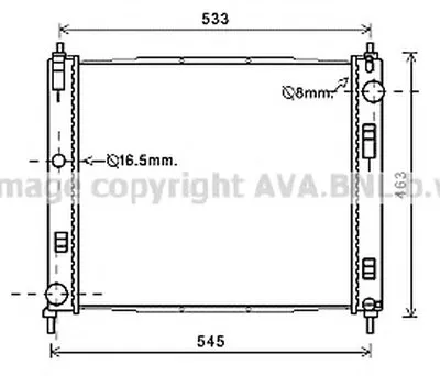 Радиатор, охлаждение двигателя AVA QUALITY COOLING купить