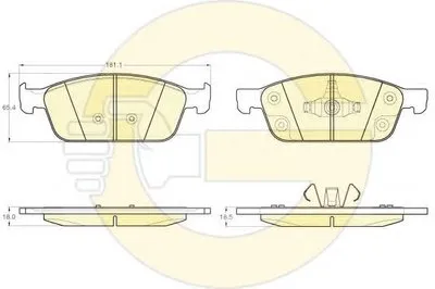 Комплект тормозных колодок, дисковый тормоз GIRLING купить
