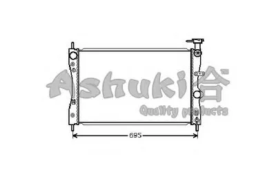 Радиатор, охлаждение двигателя ASHUKI купить