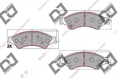 Комплект тормозных колодок, дисковый тормоз DJ PARTS купить