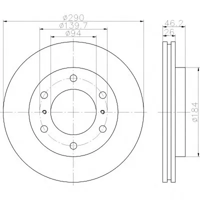 Тормозной диск PRO HELLA PAGID купить