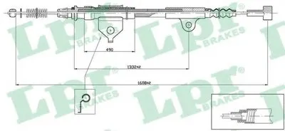 Трос, стояночная тормозная система LPR купить