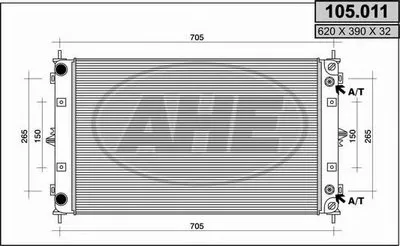 Радиатор, охлаждение двигателя AHE купить