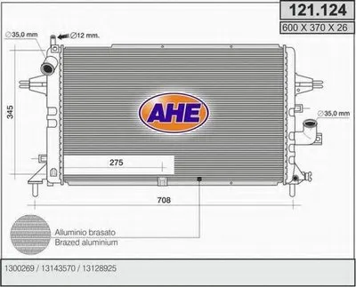 Радиатор, охлаждение двигателя AHE купить