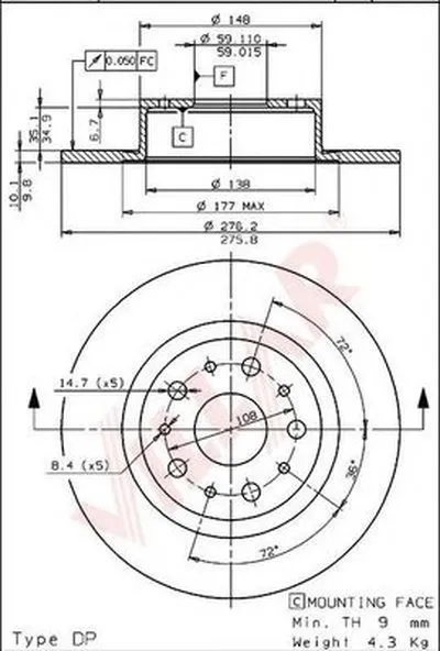 Тормозной диск COATED DISC LINE VILLAR купить