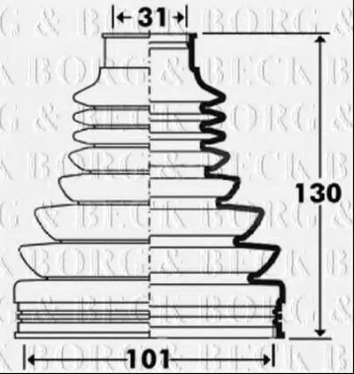 Пыльник, приводной вал BORG & BECK купить