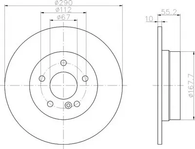 Тормозной диск PRO Black HELLA PAGID купить
