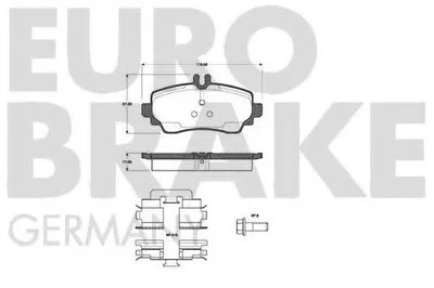 Комплект тормозных колодок, дисковый тормоз EUROBRAKE купить