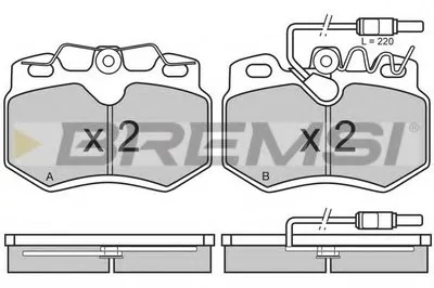 Комплект тормозных колодок, дисковый тормоз BREMSI купить