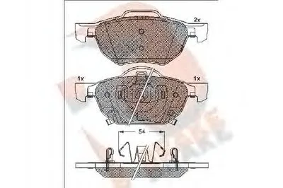 Комплект тормозных колодок, дисковый тормоз R BRAKE купить