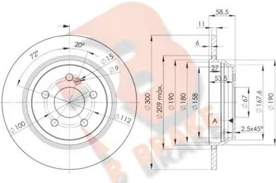 Тормозной диск R BRAKE купить