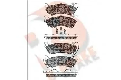 Комплект тормозных колодок, дисковый тормоз R BRAKE купить