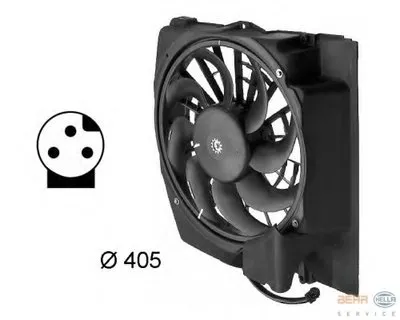 Вентилятор, охлаждение двигателя BEHR HELLA SERVICE HELLA купить