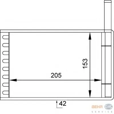 Теплообменник, отопление салона BEHR HELLA SERVICE HELLA купить