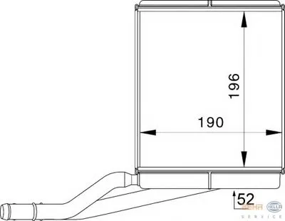 Теплообменник, отопление салона BEHR HELLA SERVICE HELLA купить