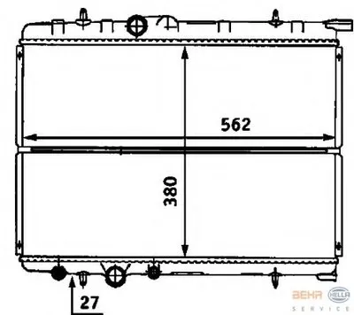 Радиатор, охлаждение двигателя BEHR HELLA SERVICE HELLA купить