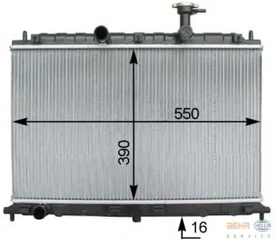 Радиатор, охлаждение двигателя BEHR HELLA SERVICE HELLA купить