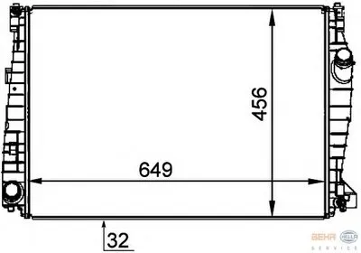 Радиатор, охлаждение двигателя BEHR HELLA SERVICE HELLA купить