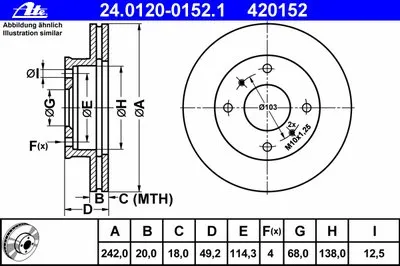 Тормозной диск ATE купить