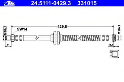 Тормозной шланг ATE купить
