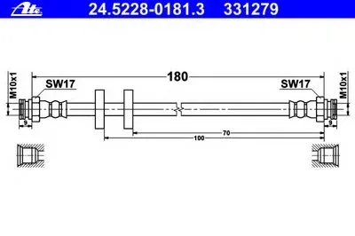 Тормозной шланг ATE купить