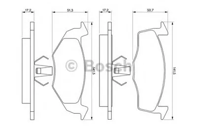 Комплект тормозных колодок, дисковый тормоз BOSCH купить