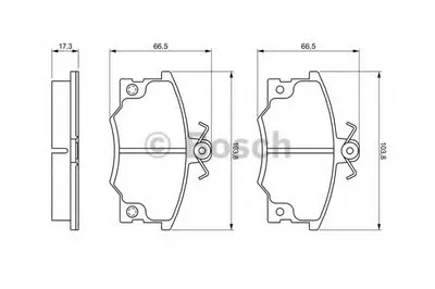 Комплект тормозных колодок, дисковый тормоз BOSCH купить