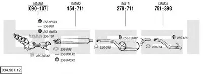 Система выпуска ОГ BOSAL купить