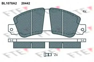 Комплект тормозных колодок, дисковый тормоз FTE купить
