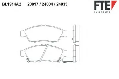 Комплект тормозных колодок, дисковый тормоз FTE купить