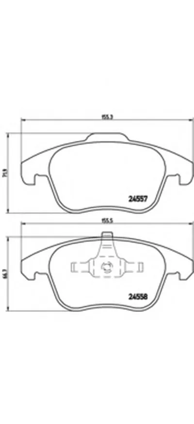 Комплект тормозных колодок, дисковый тормоз BREMBO купить