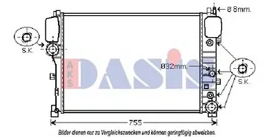 Радиатор, охлаждение двигателя AKS DASIS купить