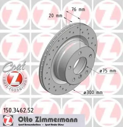 Тормозной диск SPORT BRAKE DISC COAT Z ZIMMERMANN купить