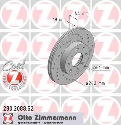 Тормозной диск SPORT BRAKE DISC COAT Z ZIMMERMANN купить