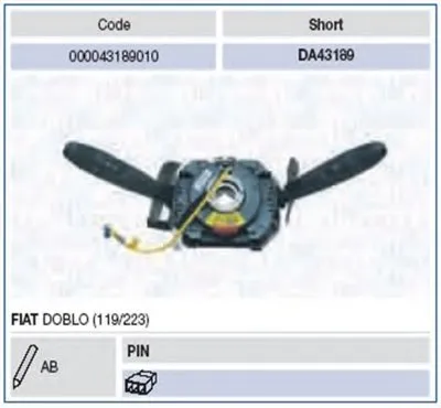 Выключатель на колонке рулевого управления MAGNETI MARELLI купить