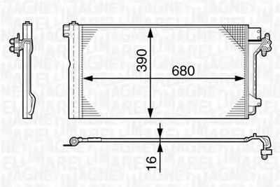 Конденсатор, кондиционер MAGNETI MARELLI купить