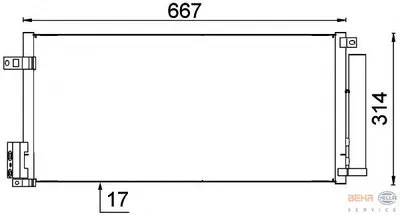 Конденсатор, кондиционер BEHR HELLA SERVICE купить