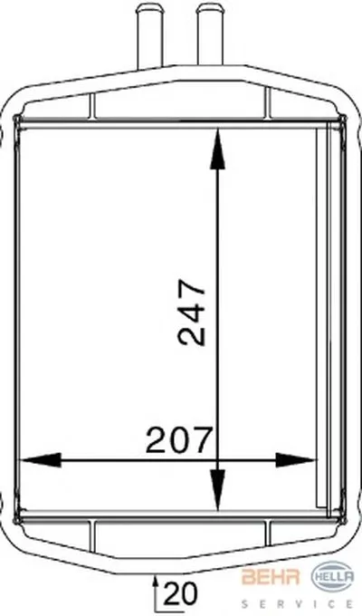 Теплообменник, отопление салона BEHR HELLA SERVICE купить