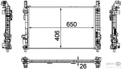 Радиатор, охлаждение двигателя BEHR HELLA SERVICE купить